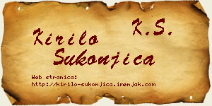 Kirilo Sukonjica vizit kartica